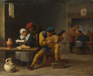 Teniers David peasants-making-music-in-an-inn        